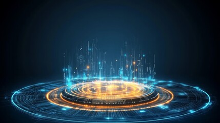 An abstract background of digital art in cyberspace illustrates a distinct connection pattern