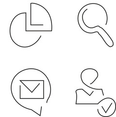 stock marketing one line vector icons  