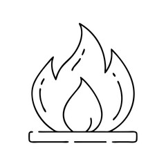 natural gas flame icon, natural gas flame line art - simple line art of natural gas flame, perfect for natural gas flame logos and icons