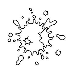 Fototapeta premium paint splatter icon, paint splatter line art - simple line art of paint splatter, perfect for paint splatter logos and icons