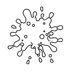 paint splatter icon, paint splatter line art - simple line art of paint splatter, perfect for paint splatter logos and icons