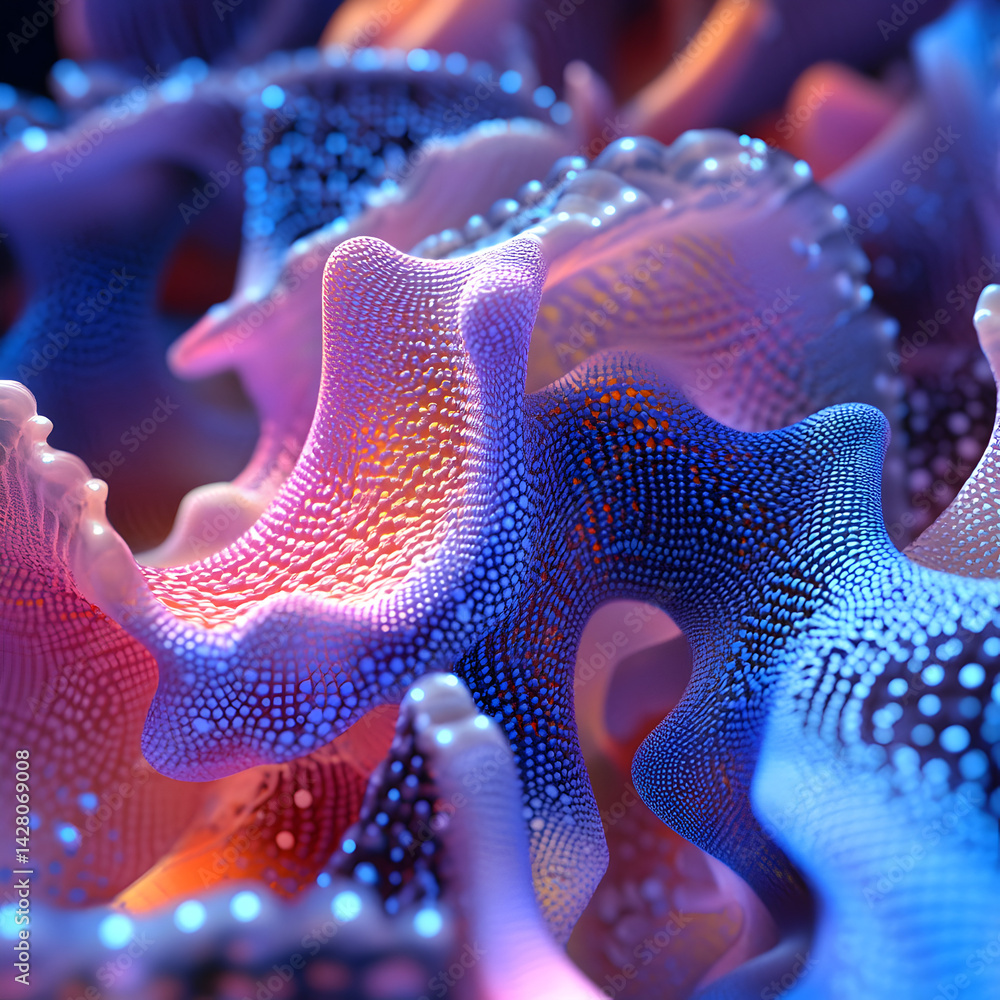 Poster abstract 3d network: a mesmerizing abstract composition, showcasing a intricate network of interconn