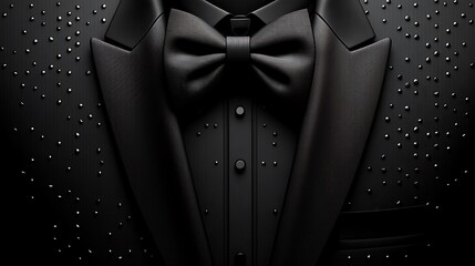 Elegant Black Tuxedo with Crystal Detail