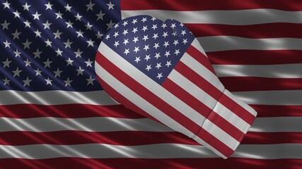 USA politics tariffs trade war graphic illustration with flag in high resolution for print and business