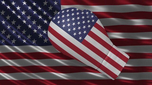 USA politics tariffs trade war graphic illustration with flag in high resolution for print and business