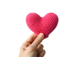 Holding a Pink Heart: Symbol of Love and Affection transparent background