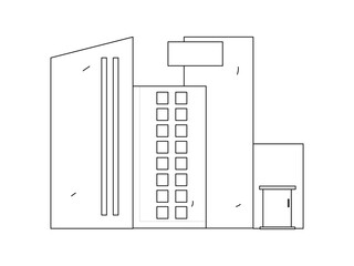 House building vector concept operation hand drawn illustration
