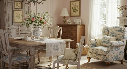 Rustic Charm: A French Country Dining Room