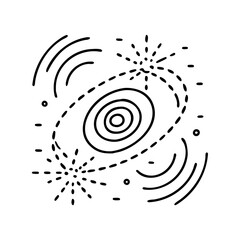 quasar icon, quasar line art - simple line art of quasar, perfect for quasar logos and icons