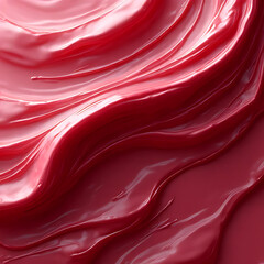 Smoothing red paint texture application creative studio digital art abstract close-up view artistry