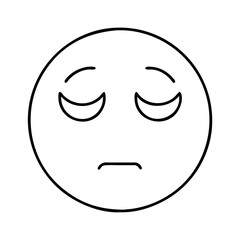 Obraz premium resting face icon, resting face line art - simple line art of resting face, perfect for resting face logos and icons