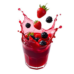 fresh berries in glass