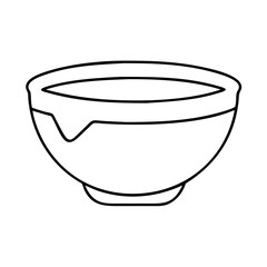 salsa bowl icon, salsa bowl line art - simple line art of salsa bowl, perfect for salsa bowl logos and icons