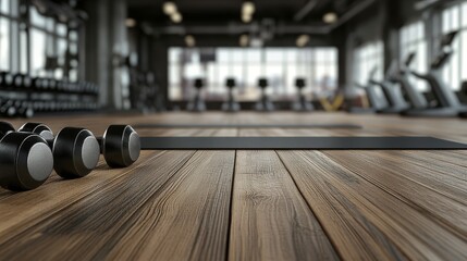 The image presents a gym with ample space and a wide variety of workout equipment, demonstrating a clean and well-organized environment for working out