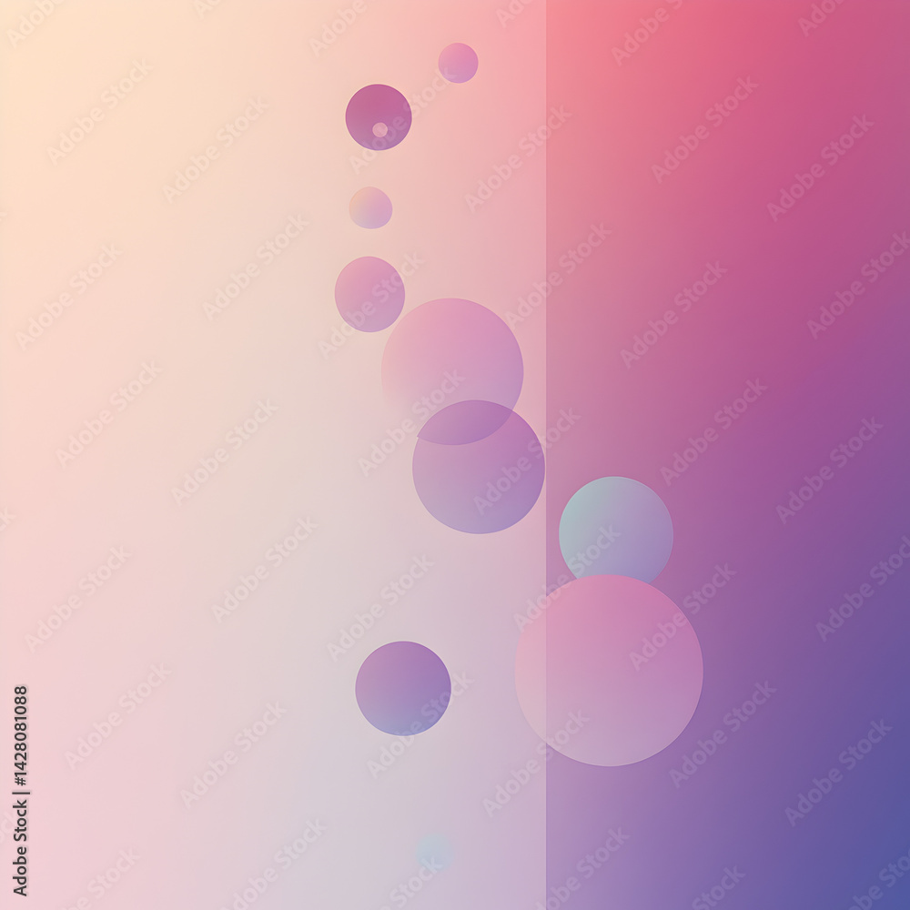 Poster abstract circle gradient: a captivating abstract composition featuring translucent circles and a stu