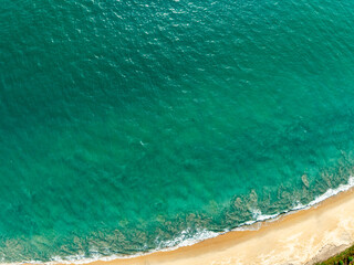 Beautiful landscape summer sea beach nature background,Amazing waves texture background, Aerial view wide angle sea background
