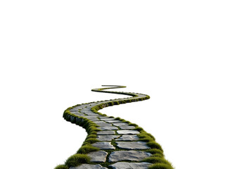 A Winding Stone Path Leads Through Lush Greenery transparent background