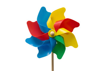 Colorful Pinwheel:  Plastic Windmill Toy, Garden Decoration, Kids Plaything transparent background