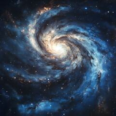 Exploring cosmic wonders spiral galaxy outer space digital art vast universe astronomical perspective
