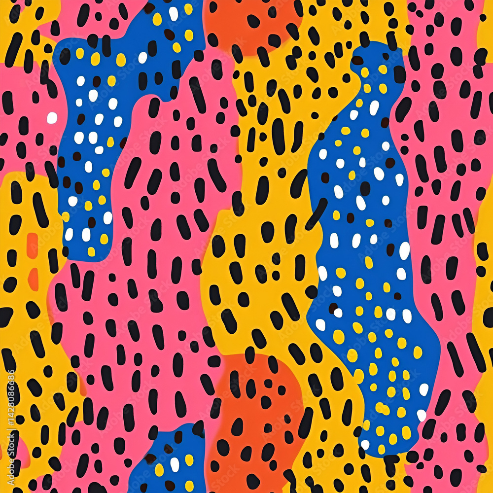 Poster vibrant abstract art design digital creation colorful patterns modern aesthetic close-up visual conc