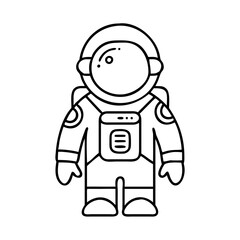 spacesuit icon, spacesuit line art - simple line art of spacesuit, perfect for spacesuit logos and icons