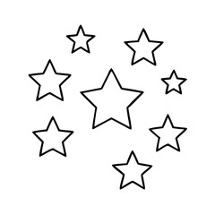 stars icon, stars line art - simple line art of stars, perfect for stars logos and icons
