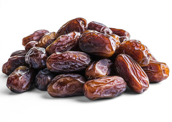 Isolated Medjool Dates on Transparent Background – Organic Sweet Chewy Dried Fruit from Morocco Rich in Fiber and Nutrients
