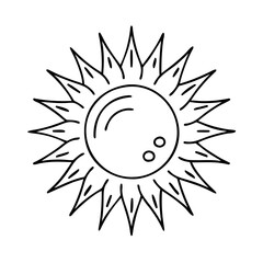 sun flare icon, sun flare line art - simple line art of sun flare, perfect for sun flare logos and icons