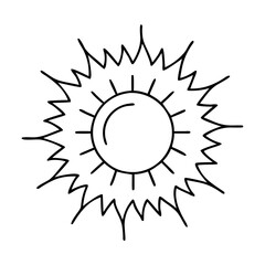 sun flare icon, sun flare line art - simple line art of sun flare, perfect for sun flare logos and icons