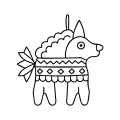 traditional pi ata icon, traditional pi ata line art - simple line art of traditional pi ata, perfect for traditional pi ata logos and icons