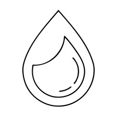 Fototapeta premium water droplet icon, water droplet line art - simple line art of water droplet, perfect for water droplet logos and icons