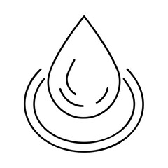 Fototapeta premium water droplet icon, water droplet line art - simple line art of water droplet, perfect for water droplet logos and icons