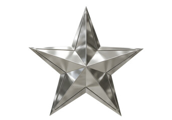 Silver Metal Star Wall Decor: Rustic Farmhouse Star Ornament transparent background