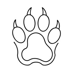 wildlife animal paw icon, wildlife animal paw line art - simple line art of wildlife animal paw, perfect for wildlife animal paw logos and icons