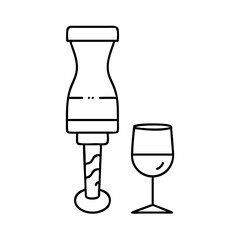 wine aerator icon, wine aerator line art - simple line art of wine aerator, perfect for wine aerator logos and icons
