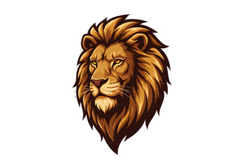 Majestic Lion Head: Powerful Vector Illustration transparent background