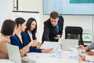 business team working together in office
