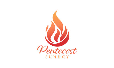 Pentecost poster design for print or use as card, flyer or T shirt	
