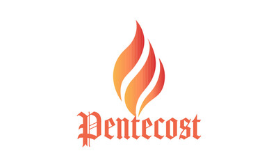 Pentecost poster design for print or use as card, flyer or T shirt	
