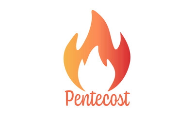 Pentecost poster design for print or use as card, flyer or T shirt	
