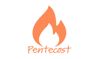 Pentecost poster design for print or use as card, flyer or T shirt	
