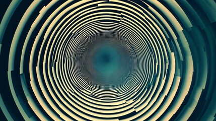 Obraz premium Swirling vortex abstract, cream and blue. Illusion