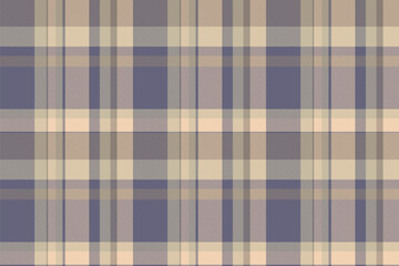 Obraz premium Product check plaid fabric, yard textile seamless pattern. Relax vector texture background tartan in pastel and light colors.