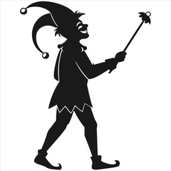 silhouette April fool white background