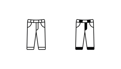Pants icon design with white background stock illustration