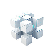 Obraz premium design with cubes isolated on white background 