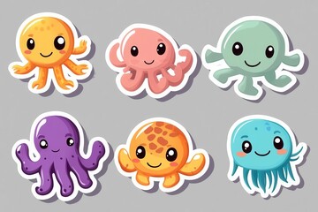 set of cartoon monsters