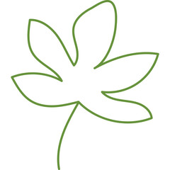 Hand Drawn Leaf Line