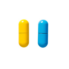 colorful pills isolated on white background
