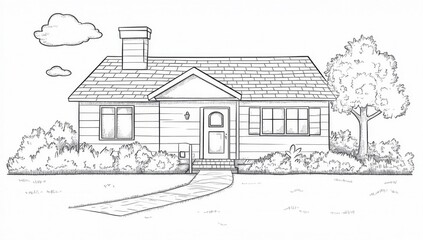 drawing of house